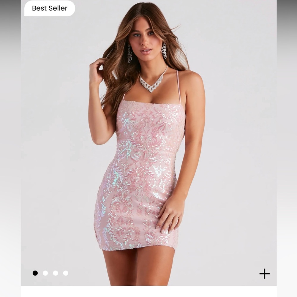 Windsor Pink Sequin Mini Dress